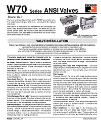 W70 Series ANSI Valves