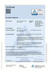 HELIS Series SIL Certificate