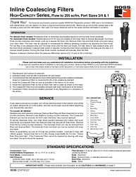 Coalescing Filters High-Capacity Series 295 scfm