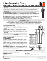 Coalescing Filters High-Capacity Series 450 scfm