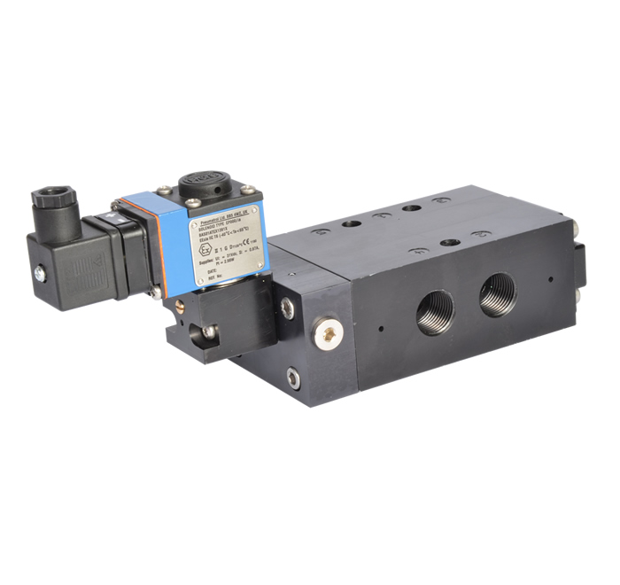E45 - 1/2", BSP/NPT, Remote Mount, 5/2 or 5/3, Internal or External Pilot, Single or Dual Solenoid
