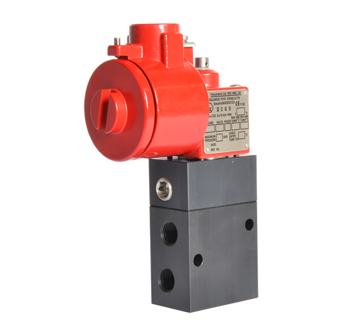 V23 - 1/4", BSP/NPT, Poppet Valve, 3/2, Internal or External Pilot, Single Solenoid