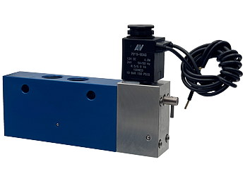 H20 5/2 Single Solenoid Valves - Turn-Lock Manual Override