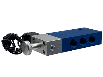 H20 5/2 Single Solenoid Valves - Push-Turn-Lock Manual Override